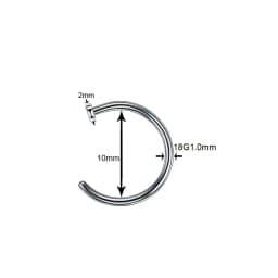 1PC Titanium Steel Black Seamless Hinged Nose Hoop Septum Clicker Piercings Lip Labret Ring Ear Cartilage Tragus Sexy Jewelry
