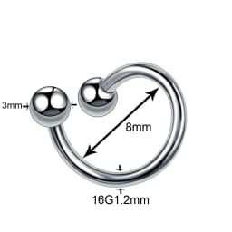 1PC Titanium Steel Black Seamless Hinged Nose Hoop Septum Clicker Piercings Lip Labret Ring Ear Cartilage Tragus Sexy Jewelry