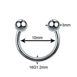 1PC Titanium Steel Black Seamless Hinged Nose Hoop Septum Clicker Piercings Lip Labret Ring Ear Cartilage Tragus Sexy Jewelry
