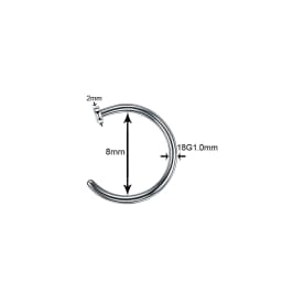 1PC Titanium Steel Black Seamless Hinged Nose Hoop Septum Clicker Piercings Lip Labret Ring Ear Cartilage Tragus Sexy Jewelry