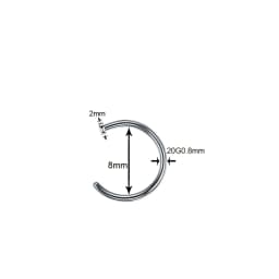 1PC Titanium Steel Black Seamless Hinged Nose Hoop Septum Clicker Piercings Lip Labret Ring Ear Cartilage Tragus Sexy Jewelry