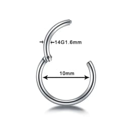 1PC Titanium Steel Black Seamless Hinged Nose Hoop Septum Clicker Piercings Lip Labret Ring Ear Cartilage Tragus Sexy Jewelry