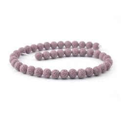 Volcanic Lava Natural Stone Beads Colorful Black Round Rock Lava Loose Beads 6mm-16mm For DIY Necklace Bracelet Jewelry Making