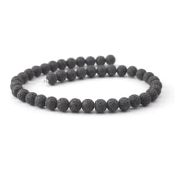 Volcanic Lava Natural Stone Beads Colorful Black Round Rock Lava Loose Beads 6mm-16mm For DIY Necklace Bracelet Jewelry Making