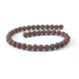Volcanic Lava Natural Stone Beads Colorful Black Round Rock Lava Loose Beads 6mm-16mm For DIY Necklace Bracelet Jewelry Making