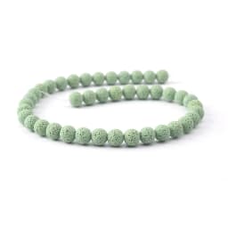 Volcanic Lava Natural Stone Beads Colorful Black Round Rock Lava Loose Beads 6mm-16mm For DIY Necklace Bracelet Jewelry Making