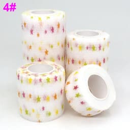 1 Pcs Printed Self Adhesive Elastic Bandage 4.8m Colorful Sports Wrap Tape for Finger Joint Knee First Aid Kit Pet Tape