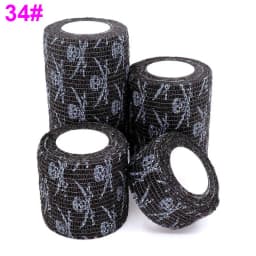 1 Pcs Printed Self Adhesive Elastic Bandage 4.8m Colorful Sports Wrap Tape for Finger Joint Knee First Aid Kit Pet Tape