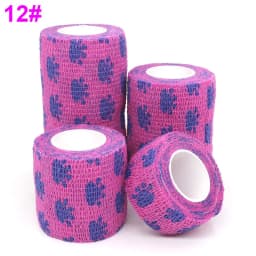 1 Pcs Printed Self Adhesive Elastic Bandage 4.8m Colorful Sports Wrap Tape for Finger Joint Knee First Aid Kit Pet Tape