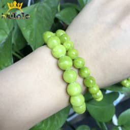Natural Stone Beads Lemon Green Jades Round Loose Spacer Beads For Jewelry Making 6/8/10mm DIY Handmade Bracelets 15''Strand