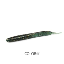 2019 new Supercontinent Needle-tailed straight worm now hot 100mm/10pcs Double Color Silicone Bait