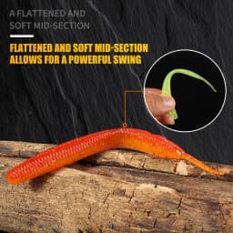 2019 new Supercontinent Needle-tailed straight worm now hot 100mm/10pcs Double Color Silicone Bait