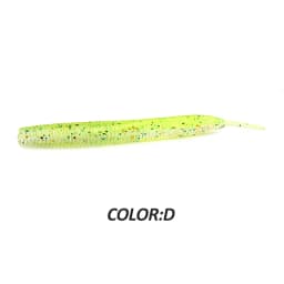 2019 new Supercontinent Needle-tailed straight worm now hot 100mm/10pcs Double Color Silicone Bait