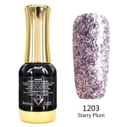 Venalisa 12ml TPO FREE Diamond Top Coat Supply Nail Art Enamel Gel Nail Polish Shining Glitter Sequin Starry Platinum Paint Gel