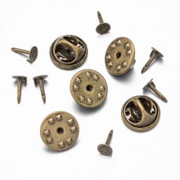 50sets/lot 11.4mm Base Butterfly Brooch Base Holder Copper Metal Brooch Pins Badge Holder For Diy Jewelry Making Findings