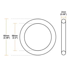 10pcs NBR O Ring Seal Gasket Thickness CS 2mm OD 38~70mm Nitrile Rubber O-Rings Seal Rings Sealing Gaskets Oil Resistance Washer
