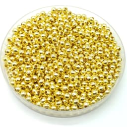 Five Sizes Gold Color Silvery Bronze Iron Metal Beads Jewelry Findings Diy Smooth Ball Spacer