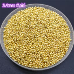 Five Sizes Gold Color Silvery Bronze Iron Metal Beads Jewelry Findings Diy Smooth Ball Spacer
