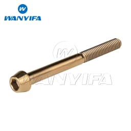 Wanyifa Titanium Bolt M5x 9 16 18 20 25 30 35 40 45 50 55 60mm Allen Key Taper Head Screws for Bicycle Stem Seatpost