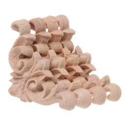 4pcs/set Wood Carved Corner Onlay Applique Unpainted Frame Cupboard Cabinet Decal For Home Furniture Decoration 12x12cm