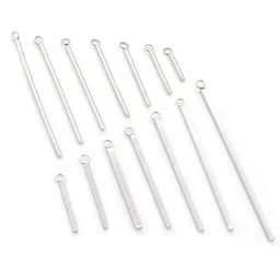 20pcs 10 15 20 25 30 35 40 50mm Stainless Steel Rectangular Straight Tube for Earrings Findings Jewelry Necklace Pendant Charms