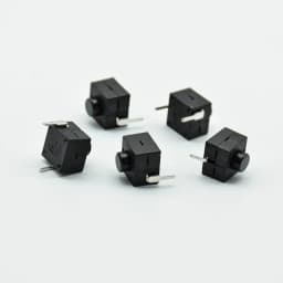 5pcs red/black Small micro self locking switch 8*8*8.4 wit 2 feet with lock light touch switch button switch L068-A DC30V1A