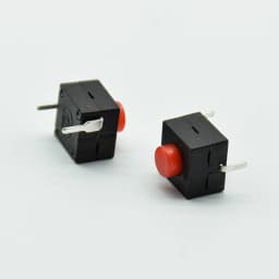 5pcs red/black Small micro self locking switch 8*8*8.4 wit 2 feet with lock light touch switch button switch L068-A DC30V1A