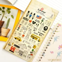 Suatelier City Sticker Korea Scrapbooking Hobby Deco Stickers Junk Journal Supplies Planner Diary Photo Album Craft Material