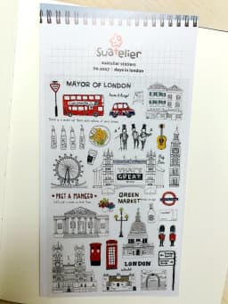 Suatelier City Sticker Korea Scrapbooking Hobby Deco Stickers Junk Journal Supplies Planner Diary Photo Album Craft Material
