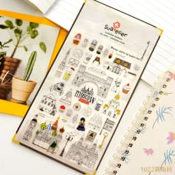 Suatelier City Sticker Korea Scrapbooking Hobby Deco Stickers Junk Journal Supplies Planner Diary Photo Album Craft Material