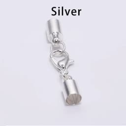 10pcs/Lot Leather Cord Bracelet Lobster Clasps Hooks 3 4 5 6 8 10mm Crimps End Tip Caps Connectors For Jewelry Making Findings