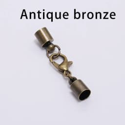 10pcs/Lot Leather Cord Bracelet Lobster Clasps Hooks 3 4 5 6 8 10mm Crimps End Tip Caps Connectors For Jewelry Making Findings