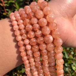 Sunstone Beads Round Loose Spacer Bead Natural Angelite Stone 4/6/8/10mm For Jewelry Making DIY Bracelet Necklace Accessory 15''