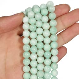 Sunstone Beads Round Loose Spacer Bead Natural Angelite Stone 4/6/8/10mm For Jewelry Making DIY Bracelet Necklace Accessory 15''