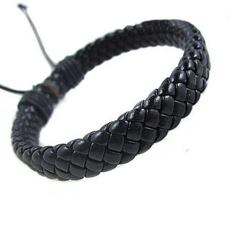 New Unisex Leather Bracelet Bangle Cuff Rope Adjustable Good Gifts for Men and  Women