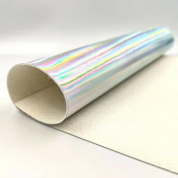 3D Laser Iridescent Rainbow Mirrored Faux PU Leather Fabric Craft Cloth Bow Earring DIY Craft Material A5 20*15cm Sheets