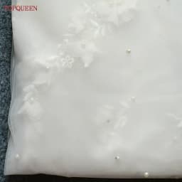 TOPQUEEN V52 3D Flowers Wedding Veil with Pearls Bridal Veils Cathedral Droped Luxury Bridal Veil Veu Long Wedding 3 Meters