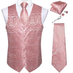New Men's Vests Formal Dress Suit Vest Tie Set for Wedding Male Satin Burgundy Red Waistcoat Sleeveless Jacket Casual Top