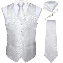 New Men's Vests Formal Dress Suit Vest Tie Set for Wedding Male Satin Burgundy Red Waistcoat Sleeveless Jacket Casual Top