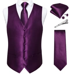 New Men's Vests Formal Dress Suit Vest Tie Set for Wedding Male Satin Burgundy Red Waistcoat Sleeveless Jacket Casual Top