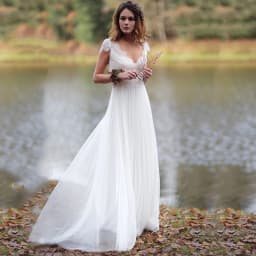Summer Boho Wedding Dresses Beach Customized Cap Sleeves Wedding Gowns 2025 Plus Size Bridal Dresses Vestido de Novia