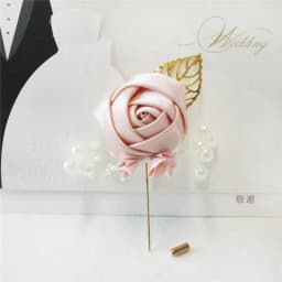 Meldel Corsage Groom Wedding Luxury Rose Boutonniere Rose Flower Fake Pearl Brooch Party Prom Corsage Lapel Pin Badge Buttonhole