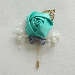 Meldel Corsage Groom Wedding Luxury Rose Boutonniere Rose Flower Fake Pearl Brooch Party Prom Corsage Lapel Pin Badge Buttonhole