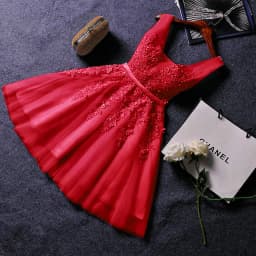 Elegant Pearl Pink Prom Dresses 2021 Sexy Prom Dress Short V Neck Appliques Beading Lace Up Knee-Length Graduation Party Gowns