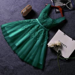 Elegant Pearl Pink Prom Dresses 2021 Sexy Prom Dress Short V Neck Appliques Beading Lace Up Knee-Length Graduation Party Gowns