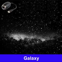 Romantic LED Starry Sky Night Light USB Powered Saturn Galaxy Projector Lamp for Car Roof Party Room Ceiling Decor Plug and Play