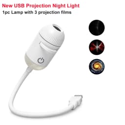 Romantic LED Starry Sky Night Light USB Powered Saturn Galaxy Projector Lamp for Car Roof Party Room Ceiling Decor Plug and Play