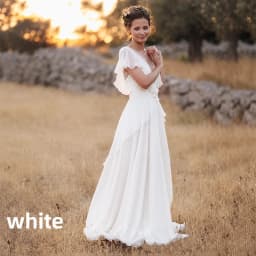 Bohemian Chiffon Wedding Dress Deep V Neck Ruffle Short Sleeve Lace Appliques Backless A-Line Bridal Gown Beach Wedding Dress