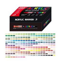12-366 Colors Acrylic Paint Pen Markers Acrylic Felts Brush Tip Paint Markers For Wood Rock Painting Canvas Gift DIY Crafts