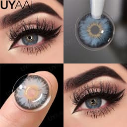 UYAAI Cleopatra Series Color Contact Lenses For Eye Brown Color Lens Blue Eyes Contact Makeup Beauty Colored Pupils Gray Natural